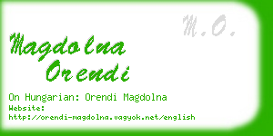 magdolna orendi business card